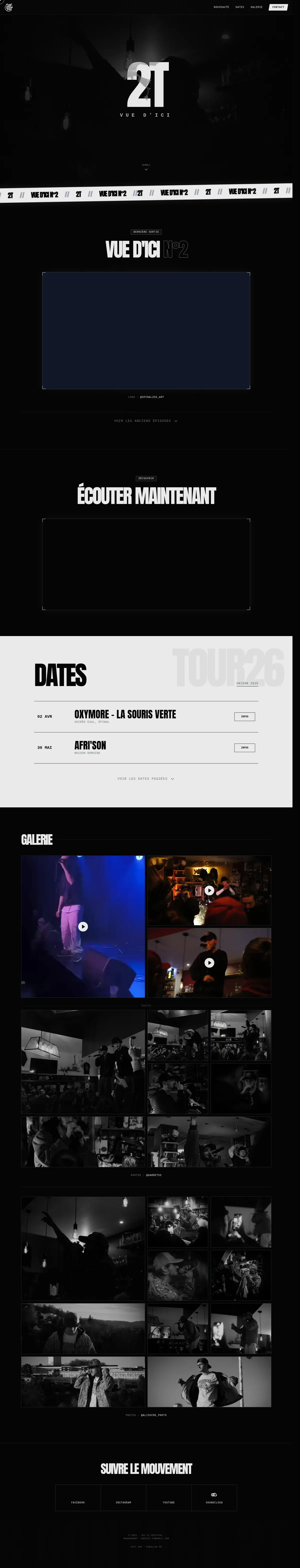 Page d'accueil complète de vuedici.studio
